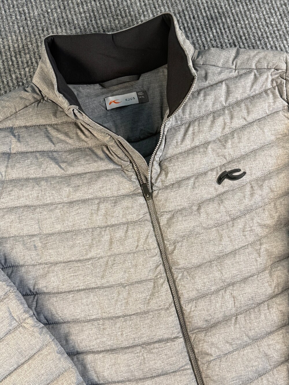 KJUS Macun Insulator Jacket Mens 54/ XL Gray Synthetic Down Fast Dry Full Zip